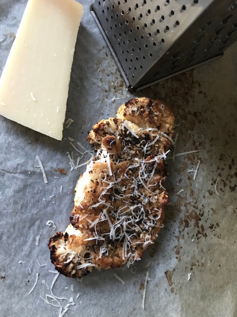 Cauliflower tahini steak